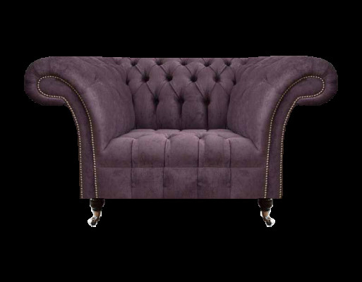 Eleganter Chesterfield Lila Einsitzer Wohnzimmer Sitzmöbel Edler Sessel