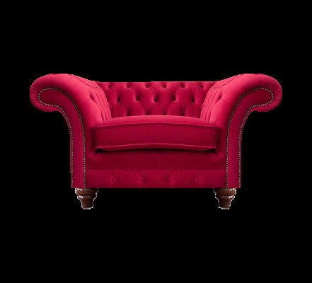 Roter Chesterfield Wohnzimmer Sessel Designer Stoffsessel Lehnsessel