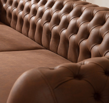 Weiß-Braune Sofagarnitur Designer Polster Sitzmöbel Exklusive Couchen