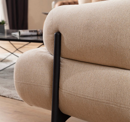 Luxuriöses Weißes Polstersofa Designer Textilcouch Wohnzimmer 3-Sitzer