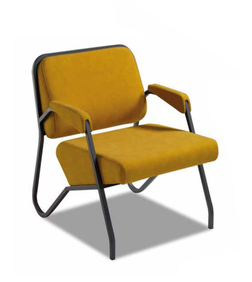 Luxuriöses Gelbes Wohnzimmer Sitzset Designer 3-Sitzer Lehnsessel 2tlg