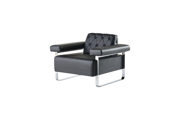 Luxus Komplett Sofas 3tlg Schwarz 3-Sitzer Chesterfield Sitzmöbel Modern