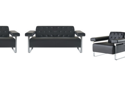 Chesterfield Design Sofagarnituren 4tlg 2-Sitzer Sessel Leder Stilvoller