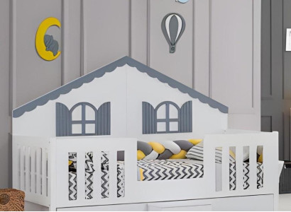 Kinderzimmermöbel Bettrahmen Modern Kinderbett Bett Kinderzimmer Holz neu