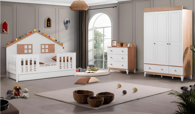 Kleiderschrank Kinderzimmer Weiß Schranke Holz Kindermöbel Holz Modern Neu