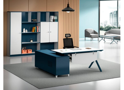 Edle Arbeitszimmer Garnitur Designer Büroschrank Moderner Arbeitstisch