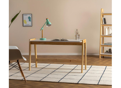 Weiß-Beiger Schreibtisch Designer Bürotische Computertische Holz Möbel