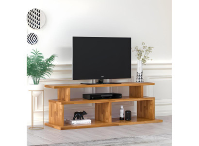 Stilvoller Brauner RTV-Tisch Wohnzimmer Fernsehtich Robustes Sideboard
