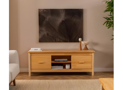 Stilvoller Beiger TV-Ständen Schubladen Kommode Designer Holz Lowboard