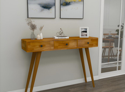 Modern Hochwertig Konsolentisch Braun Holztisch Wohnzimmer Designer Möbel