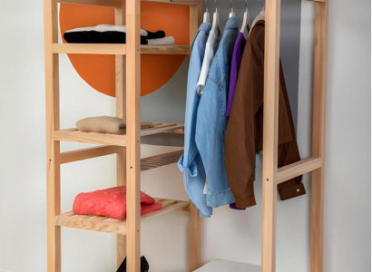 Garderoben Kleiderständer Ständer Hänge Luxus Modern Holz Diele Garderobe