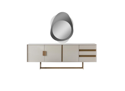 Hellbeige Anrichte Designer Esszimmer Möbel Luxuriöse Kommode Holzmöbel
