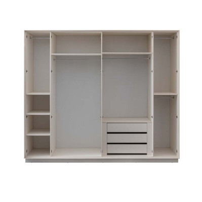 Hellgrauer Kleiderschrank Designer Schlafzimmer Schränke Luxus Holzmöbel