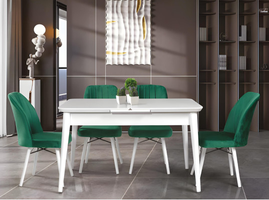 Moderne Weiße Esszimmer Möbel Luxuriöser Esstisch Ausziehbare Platte