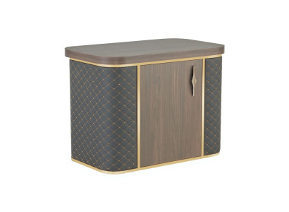 Kommode Zweifarbig Braun Schwarz Modern Design Stil Arbeitszimmer Holz