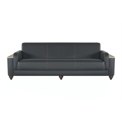 Schwarze Wohnzimmer Sitzgarnitur Designer Dreisitzer Sessel Couchtisch