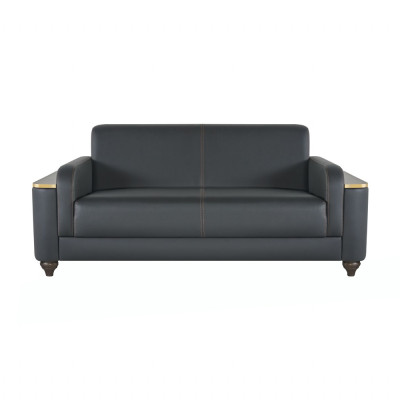 Schwarze Wohnzimmer Sitzgarnitur Designer Dreisitzer Sessel Couchtisch