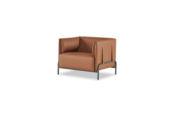 Sitzmöbel 3tlg Braun 3-Sitzer Sessel Grau Farbe Couchtisch Arbeitszimmer