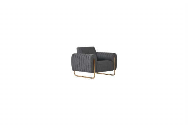 Stoffsofas 2tlg Arbeitszimmer Set 3-Sitzer mit Sessel Grau Einfarbig