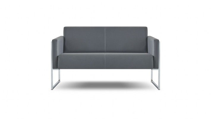 Arbeitszimmer-Set 4tlg 3-Sitzer 2-Sitzer 2x Sessel Grau Einfarbig Modern