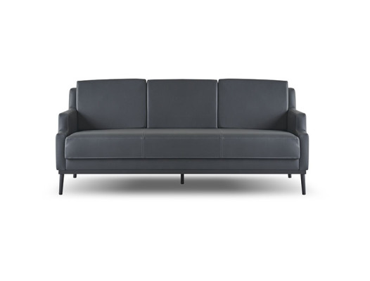 Arbeitszimmer-Set 4tlg 2x 3-Sitzer 2x Sessel Dunkelgrau Einfarbig Modern