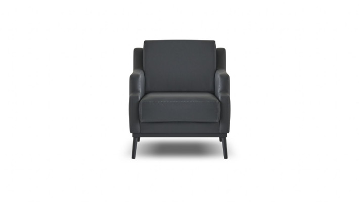 Arbeitszimmer-Set 4tlg 2x 3-Sitzer 2x Sessel Dunkelgrau Einfarbig Modern