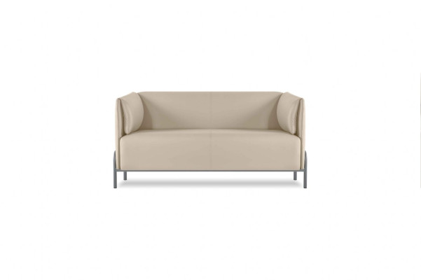 Beige Kunstleder Sitzmöbel Luxuriöser 3-Sitzer 2x Sessel Zweisitzer 4tlg