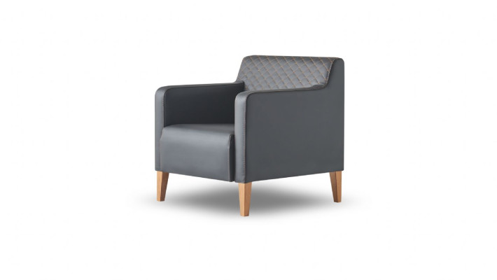 Arbeitszimmer-Set 3tlg 2-Sitzer Sessel Couchtisch Schwarz Braun Modern