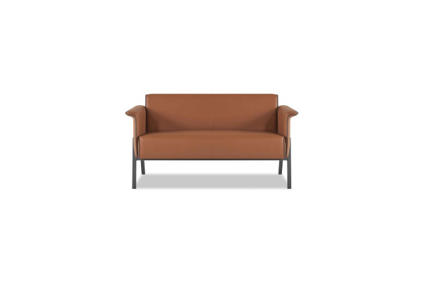 Braune Bürogarnitur Designer Holz Tisch Einzelsitzer Zweisitzer Möbel