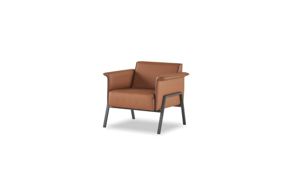 Braune Bürogarnitur Designer Holz Tisch Einzelsitzer Zweisitzer Möbel