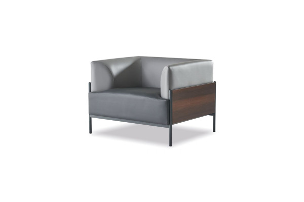Leder Sessel Braun Modern Edelstahl Holz Universelle Designer Stil