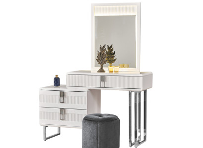 Weißer Schminktisch Designer Frisiertisch Robuster Kosmetiktisch Möbel