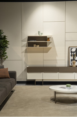 Moderne Wohnzimmer Garnitur Sideboard Designer Wandregal Couchtisch 3tlg