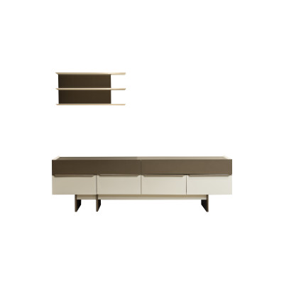 Moderne Wohnzimmer Garnitur Sideboard Designer Wandregal Couchtisch 3tlg
