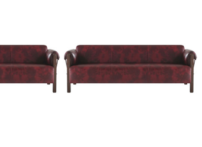 Sitzmöbel-Set 3-Sitzer Sessel Leder Weiche Holz Ledersofas Modern Sofas
