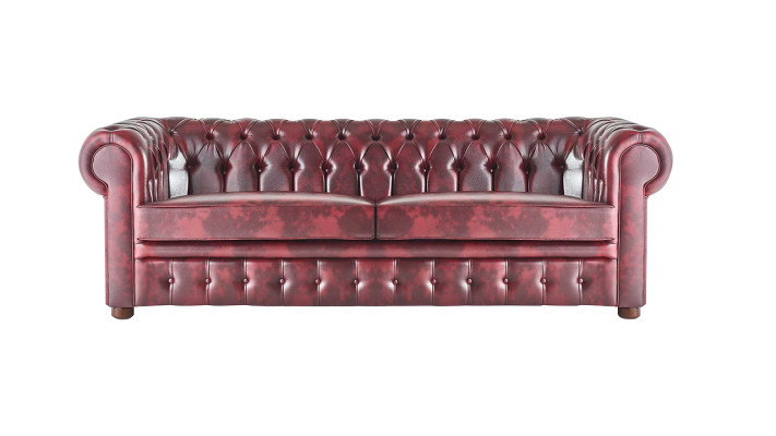 Sitzmöbel Sofa-Set 3-Sitzer 2-Sitzer Bordeaux Couch Chesterfield Knöpfen