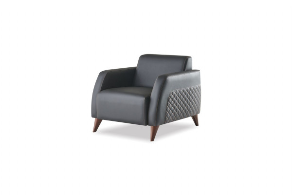 Sofas-Set Ledesofa Schwarz 3-Sitzer Sessel Braun Couchtisch Modern Leder