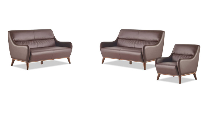Sofagarnituren Braun Klassisch 2-Sitzer Sessel Lehnsessel Couch Sofas