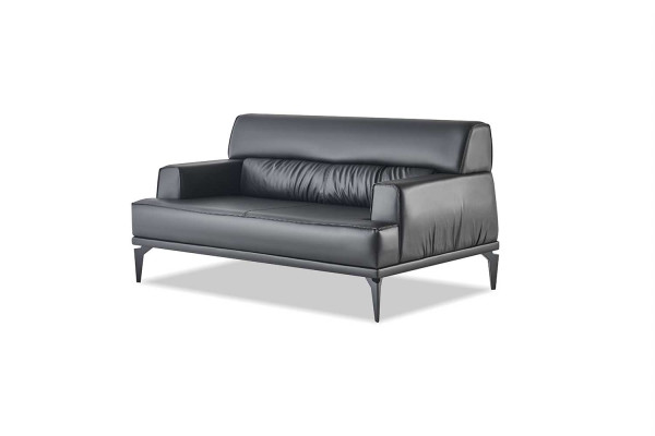 Ledersofas Schwarz Sofa-Set 3-Sitzer 2-Sitzer Sessel Modern Couch Leder