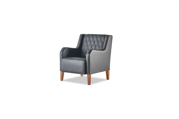 Sofagarnituren-Set 3-Sitzer Sessel Schwarz Leder Modern Holz Sofas