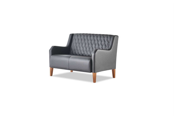 Sofa-Set Leder Modern 3-Sitzer 2-Sitzer Schwarz Sessel Ledesofas Couch