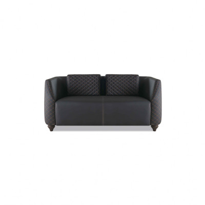 Sofagarnituren 3-Sitzer 2-Sitzer Sessel Schwarz Ledersofas Polster Couch