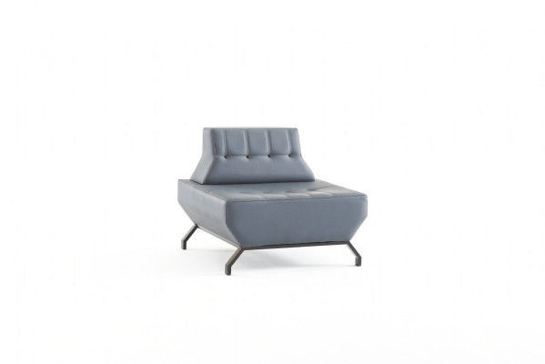 Sofa-Set Rot 3-Sitzer Grau Sessel Art Deco Sofas Chesterfield Couch Leder