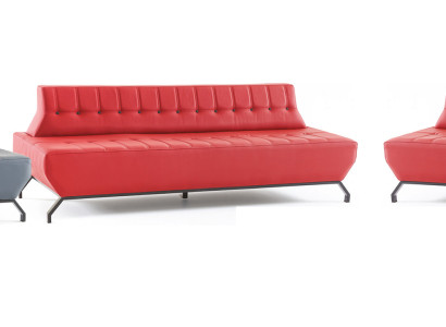 Moderner Sofas Set Rot 3-Sitzer Grau Sessel Chesterfield Chesterfield