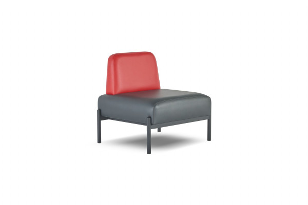 Ledesofas Gelb Rot Art Deco Edelstahl 3-Sitzer Sessel Schwarz Leder Set