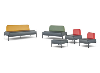Sitzmöbel 3-Sitzer 2-Sitzer Sessel Hocker Schwarz Gelb Grün Rot Couch