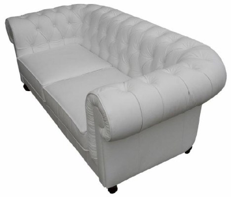 Chesterfield Textil Sofa Leder Stoff Couch 3 Sitzer Sofagarnitur Ledersofa NEU