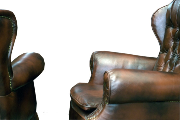 Chesterfield Sessel Ohrensessel Fernsehsessel Couch Relax Leder Sofa Sitzer Neu