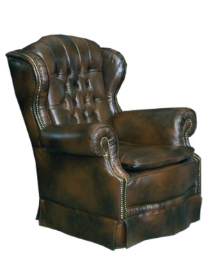 Chesterfield Sessel Ohrensessel Fernsehsessel Couch Relax Leder Sofa Sitzer Neu