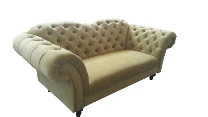 Chesterfield Samt Stoff Textil Sofa Couch Polster 3 Sitz Klassische Couchen Neu
